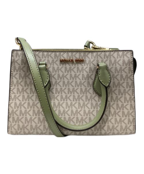 MICHAEL KORS（マイケルコース）MICHAEL KORS (マイケルコース) 2WAYショルダーバッグ ホワイト×グリーンの古着・服飾アイテム
