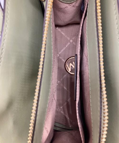 MICHAEL KORS（マイケルコース）MICHAEL KORS (マイケルコース) 2WAYショルダーバッグ ホワイト×グリーンの古着・服飾アイテム