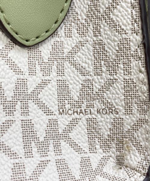 MICHAEL KORS（マイケルコース）MICHAEL KORS (マイケルコース) 2WAYショルダーバッグ ホワイト×グリーンの古着・服飾アイテム