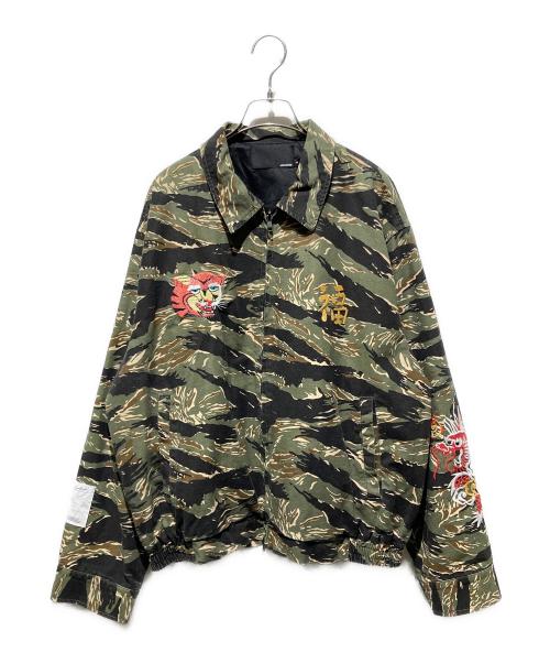 JACKROSE（ジャックローズ）JACKROSE (ジャックローズ) カモ柄ベトジャン グリーン×ブラック サイズ:Ｍの古着・服飾アイテム