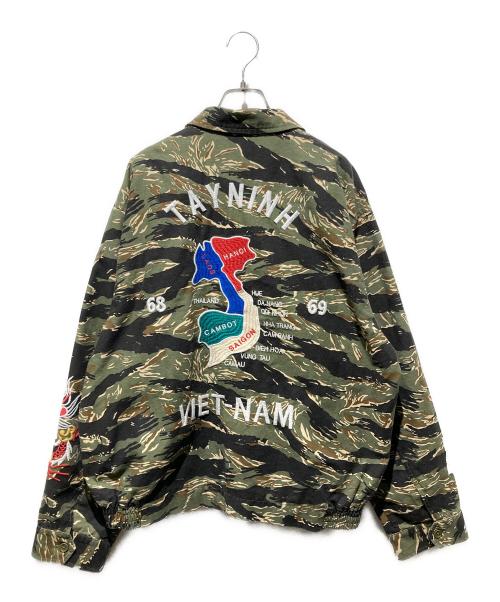 JACKROSE（ジャックローズ）JACKROSE (ジャックローズ) カモ柄ベトジャン グリーン×ブラック サイズ:Ｍの古着・服飾アイテム