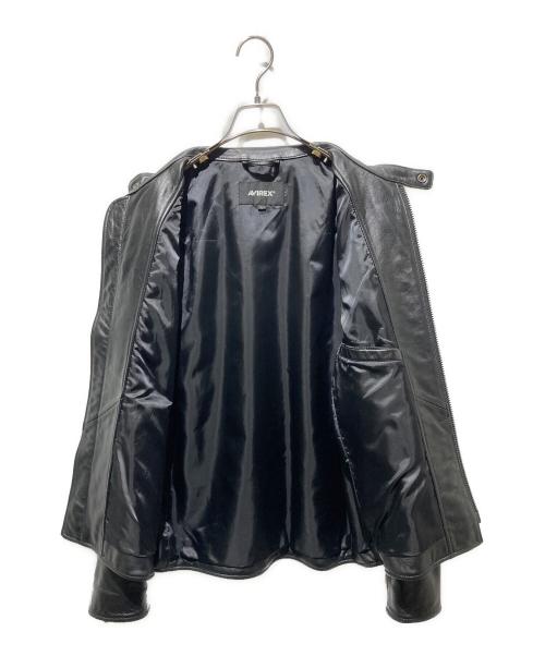 AVIREX（アヴィレックス）AVIREX (アヴィレックス) COMFORTABLE SINGLE RIDERS JACKET ブラック サイズ:Ｌの古着・服飾アイテム