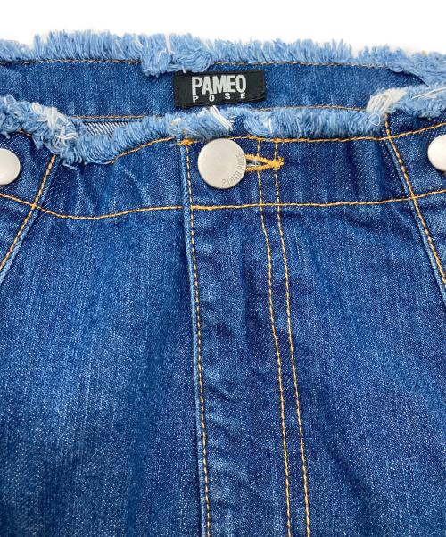 PAMEO POSE（パメオポーズ）PAMEO POSE (パメオポーズ) Belted Denim SK ブルー サイズ:Fの古着・服飾アイテム