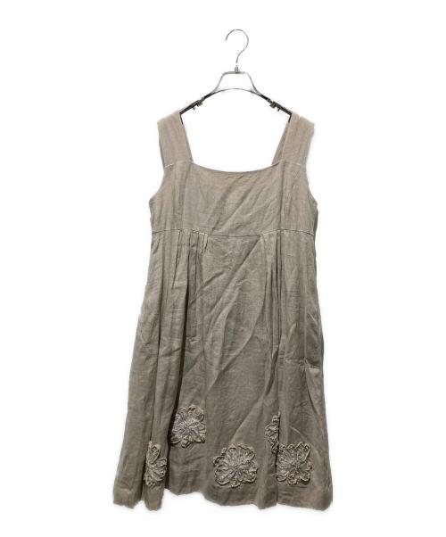 FOXEY（フォクシー）FOXEY (フォクシー) リネンワンピース ベージュ サイズ:42の古着・服飾アイテム