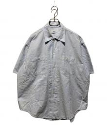 MARKA（マーカ）の古着「WORK SHIRT S/S ORGANIC COTTON OXFORD STRIPE」｜ブルー
