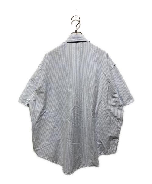 MARKA（マーカ）MARKA (マーカ) WORK SHIRT S/S ORGANIC COTTON OXFORD STRIPE ブルー サイズ:１の古着・服飾アイテム