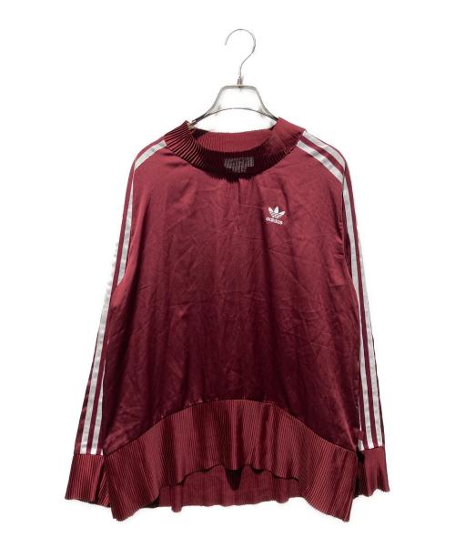 adidas（アディダス）adidas (アディダス) ロゴカットソー レッド サイズ:Ｌの古着・服飾アイテム