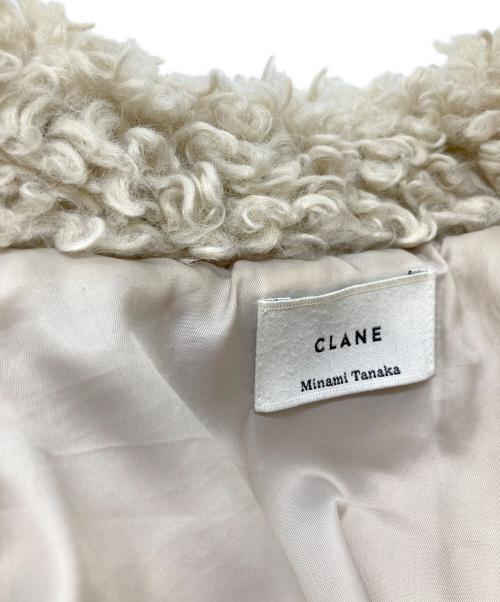 CLANE（クラネ）CLANE (クラネ) CURL FUR SHORT COAT ホワイト サイズ:2の古着・服飾アイテム