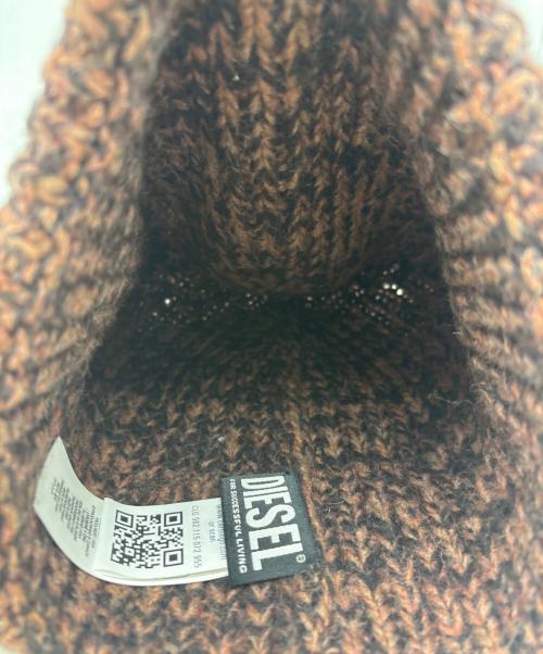 DIESEL（ディーゼル）DIESEL (ディーゼル) ビーニー帽 ブラウンの古着・服飾アイテム