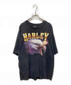 HARLEY-DAVIDSONハーレーダビッドソン）の古着「90s イーグルプリントTシャツ」｜ブラック