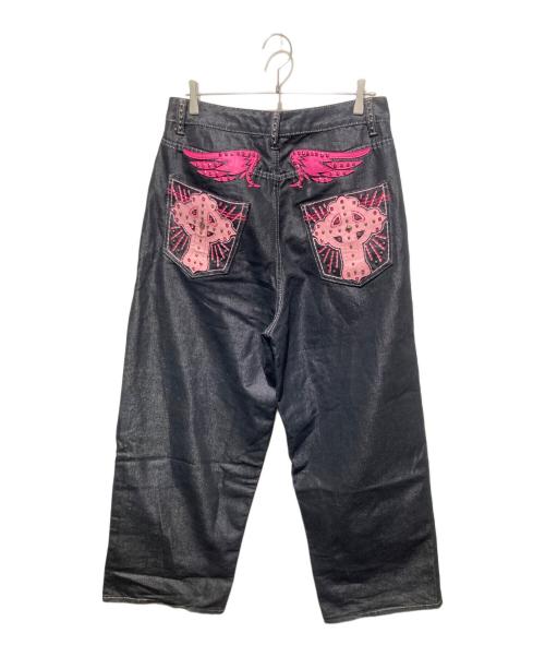 Jaded London（ジェイデッドロンドン）JADED LONDON (ジェイデッドロンドン) Pink Sapphire /デニムパンツ ブラック サイズ:W32の古着・服飾アイテム