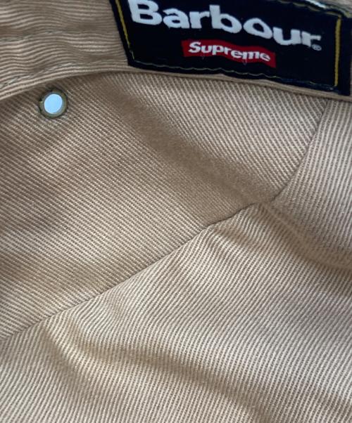 SUPREME（シュプリーム）Supreme (シュプリーム) Barbour (バブアー) 20SS Waxed Cotton Camp Cap ブラック×ベージュの古着・服飾アイテム