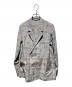 MACKINTOSH PHILOSOPHYマッキントッシュ フィロソフィー）の古着「チェックダブルジャケット」｜グレー×ベージュ