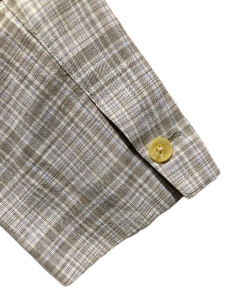 MACKINTOSH PHILOSOPHY（マッキントッシュ フィロソフィー）MACKINTOSH PHILOSOPHY (マッキントッシュ フィロソフィー) チェックダブルジャケット グレー×ベージュ サイズ:2の古着・服飾アイテム