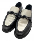 BOTTEGA VENETAボッテガベネタ）の古着「Astaire ローファー」｜ホワイト×ブラック