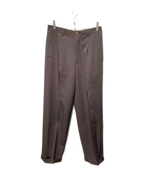 ISSEY MIYAKE MEN（イッセイミヤケメン）ISSEY MIYAKE MEN (イッセイミヤケメン) 2タックスラックスパンツ ブラウン サイズ:Ｍの古着・服飾アイテム