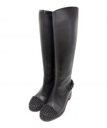 Christian Louboutin（クリスチャン・ルブタン）の古着「ロングブーツ」｜ブラック