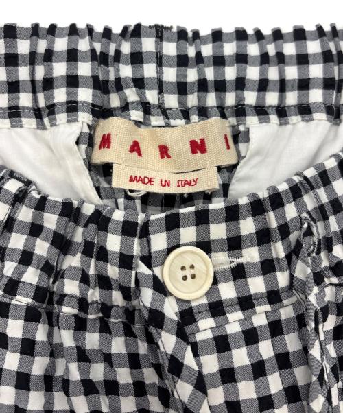 MARNI（マルニ）MARNI (マルニ) ギンガムチェックワイドパンツ ホワイト×ブラック サイズ:44の古着・服飾アイテム