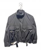 ZARAザラ）の古着「NEW COLLECTION BUCKLED BOMBER」｜ブラック
