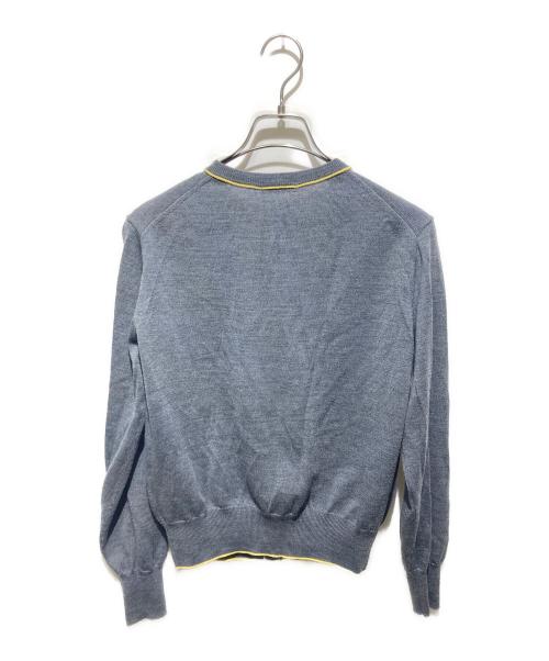 MACPHEE（マカフィー）MACPHEE (マカフィー) プレーンウール クルーネックカーディガン グレー サイズ:Ｍの古着・服飾アイテム