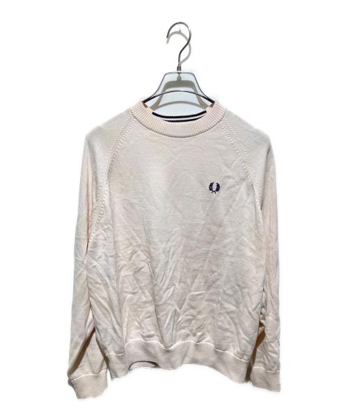 FRED PERRY（フレッドペリー）FRED PERRY (フレッドペリー) クルーネックニット ピンク サイズ:38の古着・服飾アイテム