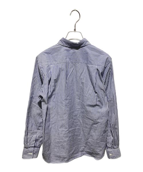 PLAY COMME des GARCONS（プレイコムデギャルソン）PLAY COMME des GARCONS (プレイコムデギャルソン) AD2026-3 Stripe Shirt With Black Emblem Pattern A ホワイト×ブルー サイズ:ＸＸＳの古着・服飾アイテム