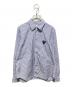 PLAY COMME des GARCONS（プレイコムデギャルソン）の古着「AD2026-3 Stripe Shirt With Black Emblem Pattern A」｜ホワイト×ブルー