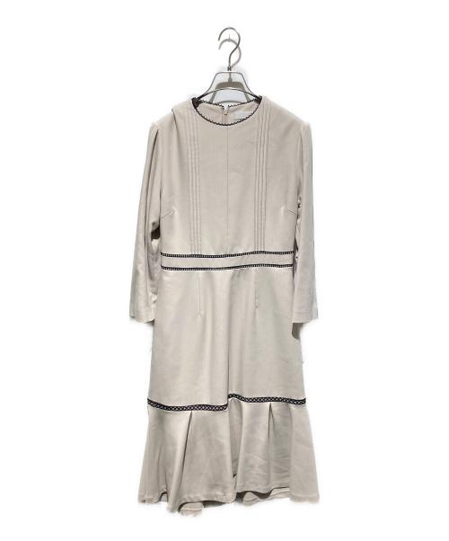 CELFORD（セルフォード）CELFORD (セルフォード) レース切替ワンピース ベージュ サイズ:38の古着・服飾アイテム
