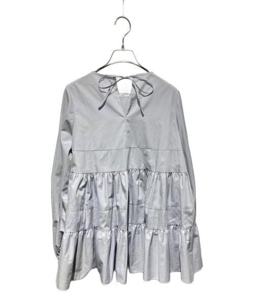 YORI（ヨリ）yori (ヨリ) ティアードロングブラウス グレー サイズ:FREEの古着・服飾アイテム