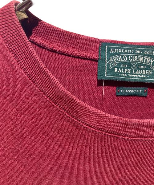 POLO COUNTRY（ポロカントリー）POLO COUNTRY (ポロカントリー) クラシック フィット Polo カントリー Tシャツ レッド サイズ:Ｌの古着・服飾アイテム