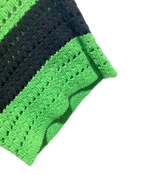SYUMAN.（シュウマン）SYUMAN. (シュウマン) Crochet Short Sleeve Shirt ブラック サイズ:FREEの古着・服飾アイテム