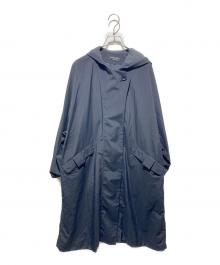 kazuko kitamura（カズコキタムラ）の古着「ナイロンフーデッドコート」｜ブラック