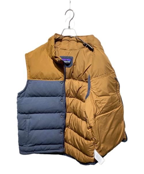Patagonia（パタゴニア）Patagonia (パタゴニア) Bivy Down Vest ブラウン×グレー サイズ:Ｌの古着・服飾アイテム