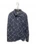RATS（ラッツ）の古着「SPIDERWEB PRINT FLANNEL SHIRT」｜ブラック×ホワイト