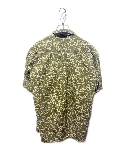 stussy（ステューシー）stussy (ステューシー) 総柄半袖シャツ グリーン×ベージュ サイズ:Ｍの古着・服飾アイテム