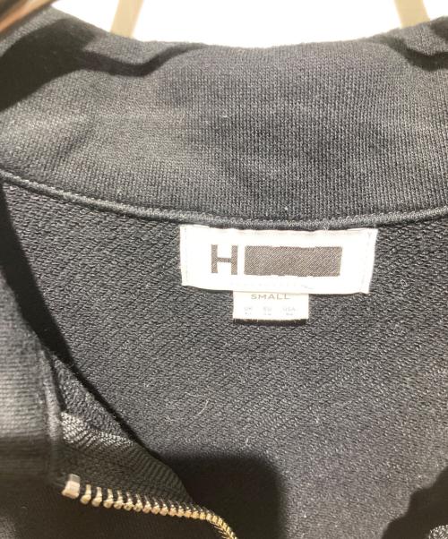 H BEAUTY&YOUTH（エイチ ビューティー&ユース）H BEAUTY&YOUTH (エイチ ビューティー&ユース) ハーフジップ ショートスリーブ クルーザー スウェット ブラック サイズ:Ｓの古着・服飾アイテム