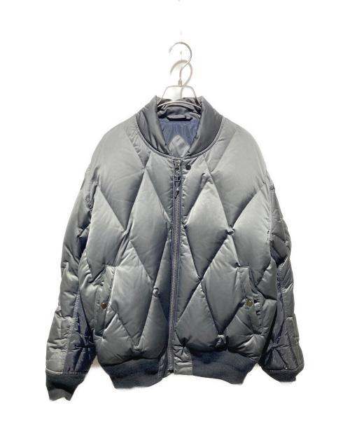BAL（バル）BAL (バル) DIAMOND QUILTED DOWN BOMBER JACKET グレー サイズ:Mの古着・服飾アイテム