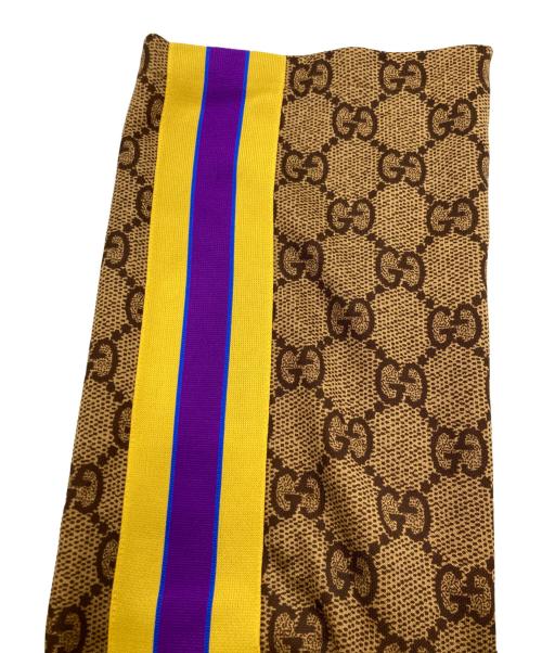 GUCCI（グッチ）GUCCI (グッチ) GG総柄テクニカルジャージパーカー ピンク×ブラウン サイズ:Sの古着・服飾アイテム