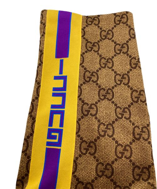 GUCCI（グッチ）GUCCI (グッチ) GG総柄テクニカルジャージパーカー ピンク×ブラウン サイズ:Sの古着・服飾アイテム