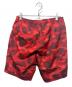 A BATHING APE (アベイシングエイプ) Color Camo Shark Reversible Shorts/ハーフパンツ レッド サイズ:Ｌ 未使用品：18000円