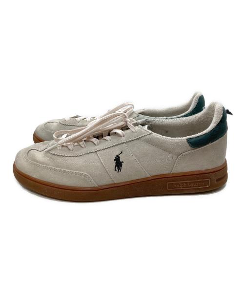 POLO RALPH LAUREN（ポロ・ラルフローレン）POLO RALPH LAUREN (ポロ・ラルフローレン) ローカットスニーカー ベージュ×グリーン サイズ:29.5の古着・服飾アイテム