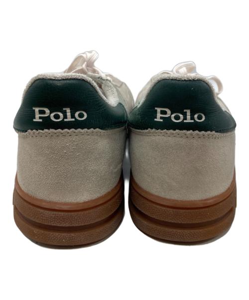 POLO RALPH LAUREN（ポロ・ラルフローレン）POLO RALPH LAUREN (ポロ・ラルフローレン) ローカットスニーカー ベージュ×グリーン サイズ:29.5の古着・服飾アイテム