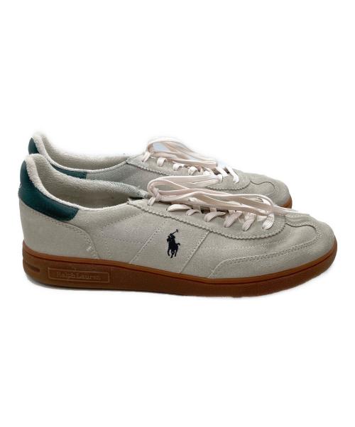 POLO RALPH LAUREN（ポロ・ラルフローレン）POLO RALPH LAUREN (ポロ・ラルフローレン) ローカットスニーカー ベージュ×グリーン サイズ:29.5の古着・服飾アイテム