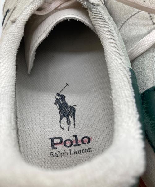 POLO RALPH LAUREN（ポロ・ラルフローレン）POLO RALPH LAUREN (ポロ・ラルフローレン) ローカットスニーカー ベージュ×グリーン サイズ:29.5の古着・服飾アイテム