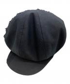 GROUND Yグラウンドワイ）の古着「DAMAGED COTTON CASQUETTE」｜ブラック
