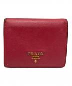 PRADAプラダ）の古着「サフィアーノ  2つ折り財布」｜ピンク