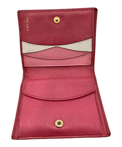 PRADA（プラダ）PRADA (プラダ) サフィアーノ  2つ折り財布 ピンクの古着・服飾アイテム
