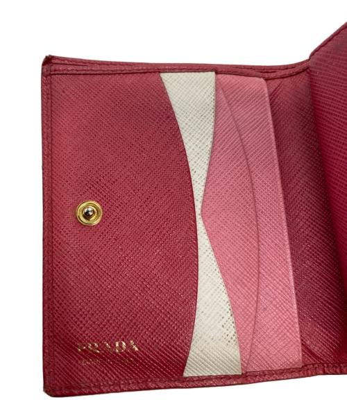 PRADA（プラダ）PRADA (プラダ) サフィアーノ  2つ折り財布 ピンクの古着・服飾アイテム