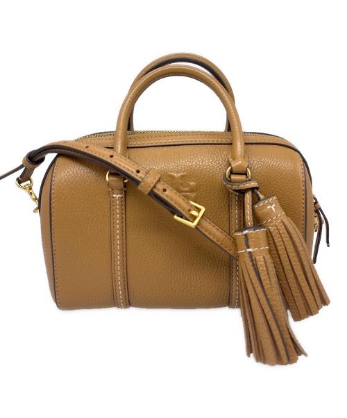 TORY BURCH（トリーバーチ）TORY BURCH (トリーバーチ) THEA MINI WEB SATCHEL 3WAYミニボストンバッグ ブラウンの古着・服飾アイテム