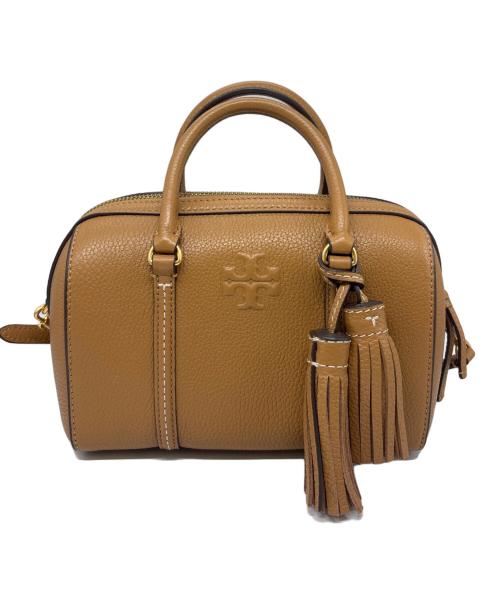 TORY BURCH（トリーバーチ）TORY BURCH (トリーバーチ) THEA MINI WEB SATCHEL 3WAYミニボストンバッグ ブラウンの古着・服飾アイテム